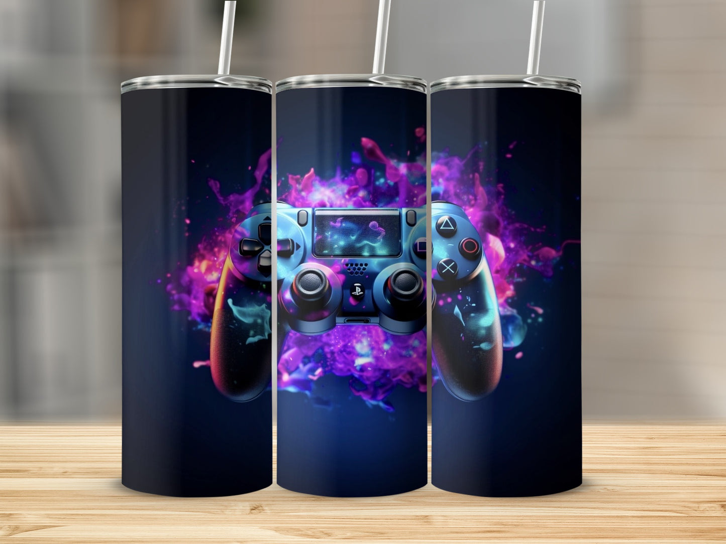 Colorful Splash Game Controller Insulated Tumbler