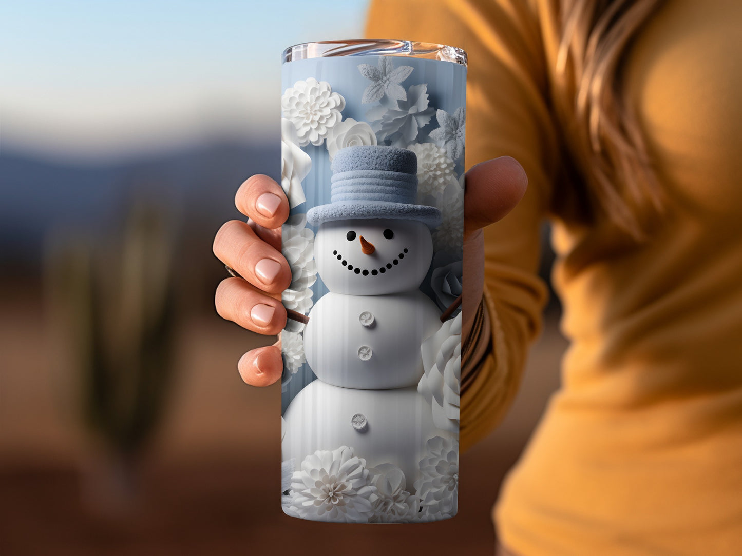 Festive Snowman Tumblers for Holiday Celebrations