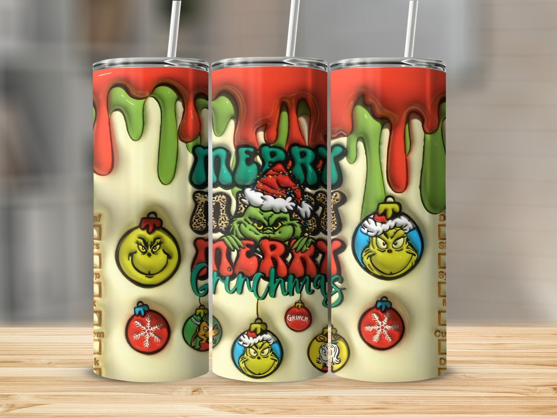 Merry Grinchmas Themed Tumbler For Holiday Cheer
