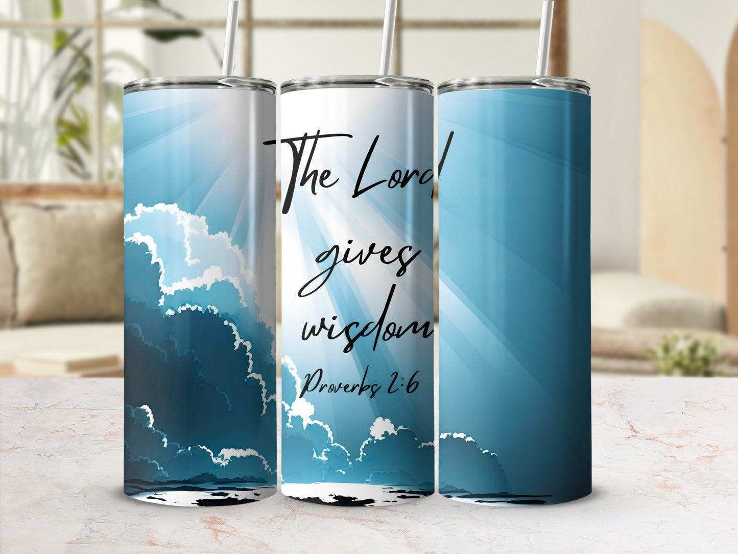The Lord Gives Wisdom Proverbs 2:6 Inspirational Tumbler