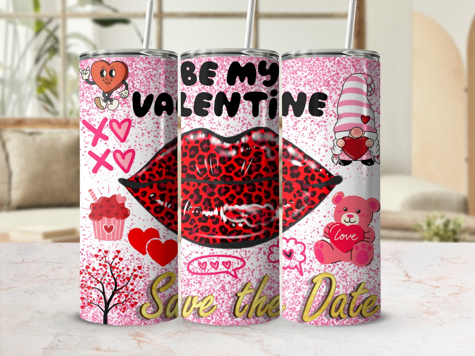 Be My Valentine Save the Date Custom Tumbler