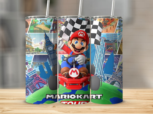 Mario Kart Tour Design Tumbler Travel Mug