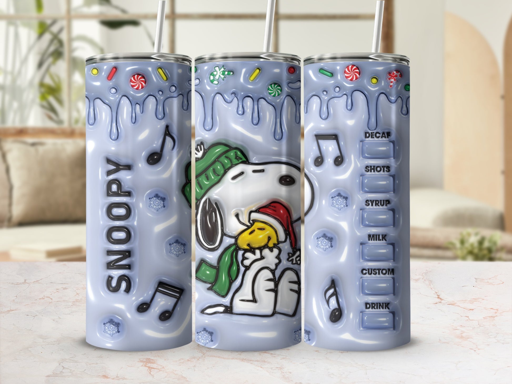 Snoopy Christmas Themed Insulated Tumbler Product
