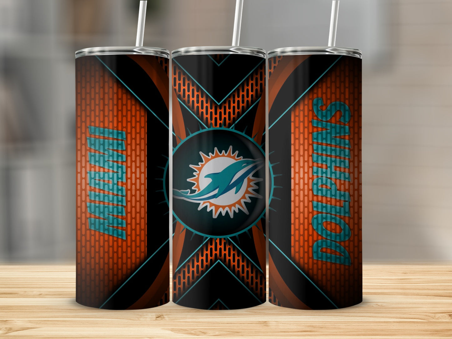 Dolphins Football Team Logo and Graphic Designs Tumblers