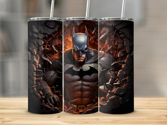 Batman Breaking Through Wall Design Tumbler Product