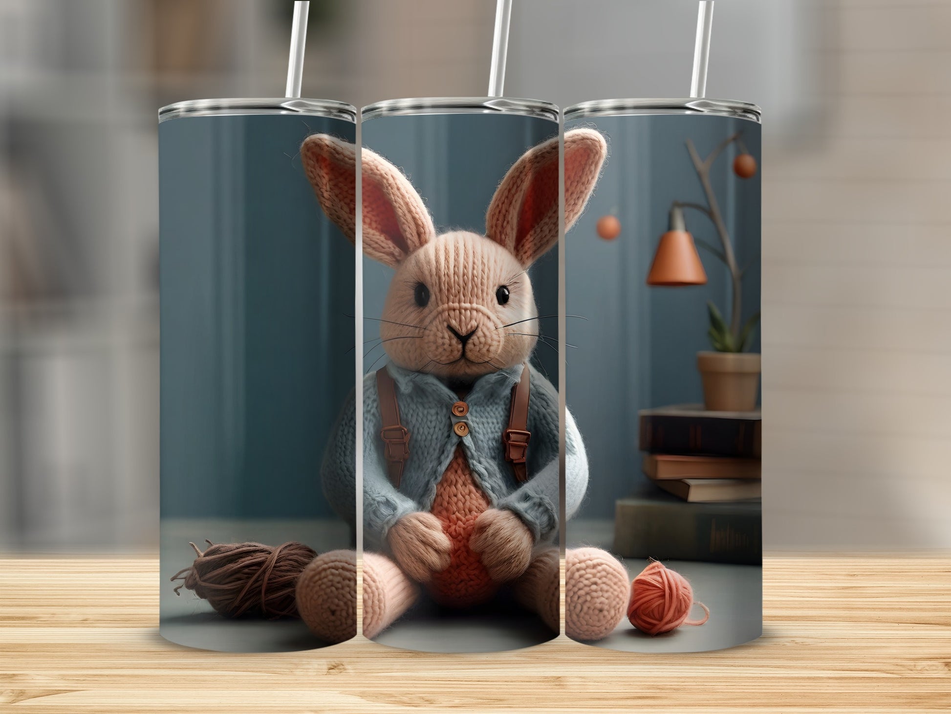 Adorable Knitted Bunny Rabbit Yarn Cozy Design product type