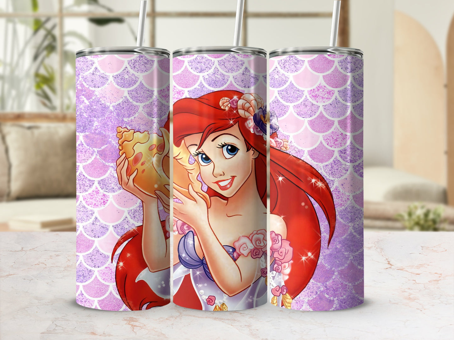 Mermaid Character Artwork Tumbler for Kids and Adults