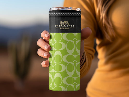 Stylish Coach New York Logo Green Tumbler