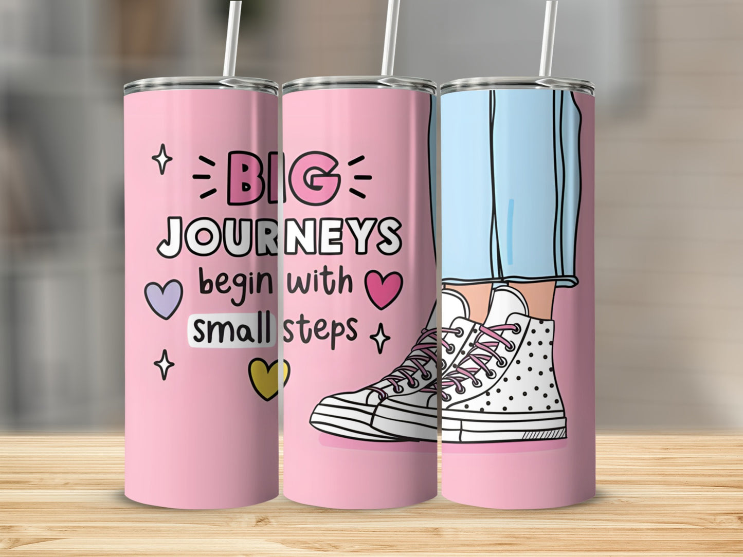 Big Journeys Begin With Small Steps Tumbler Cup