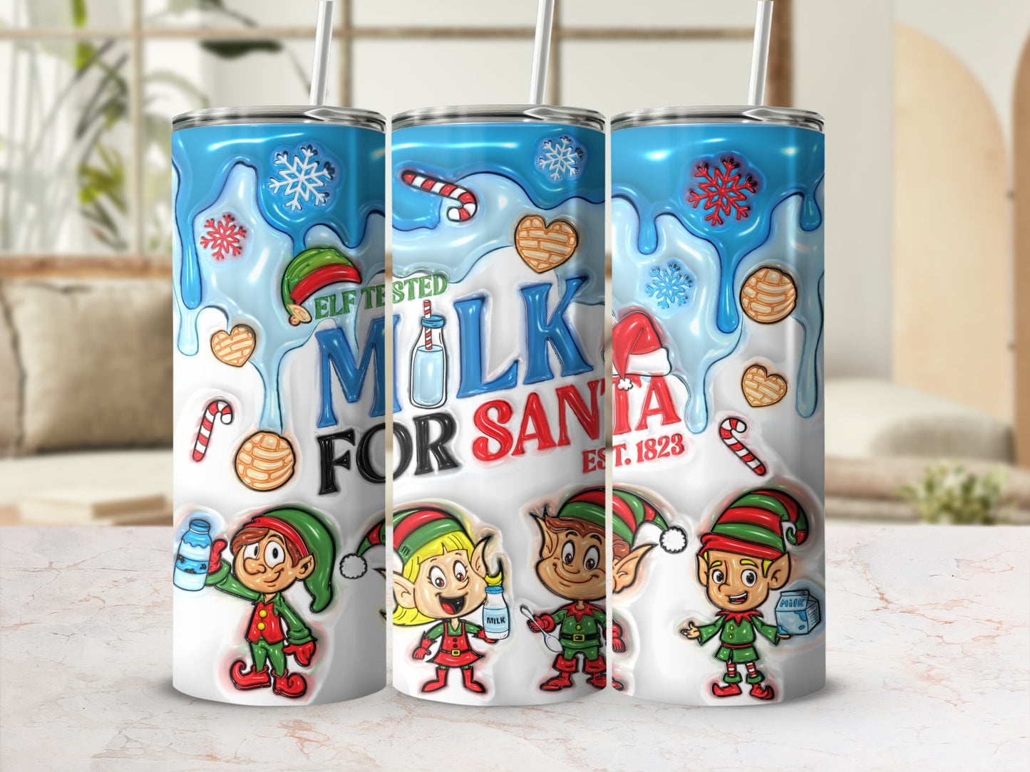 Elf Tested Milk For Santa Christmas Tumbler Cup