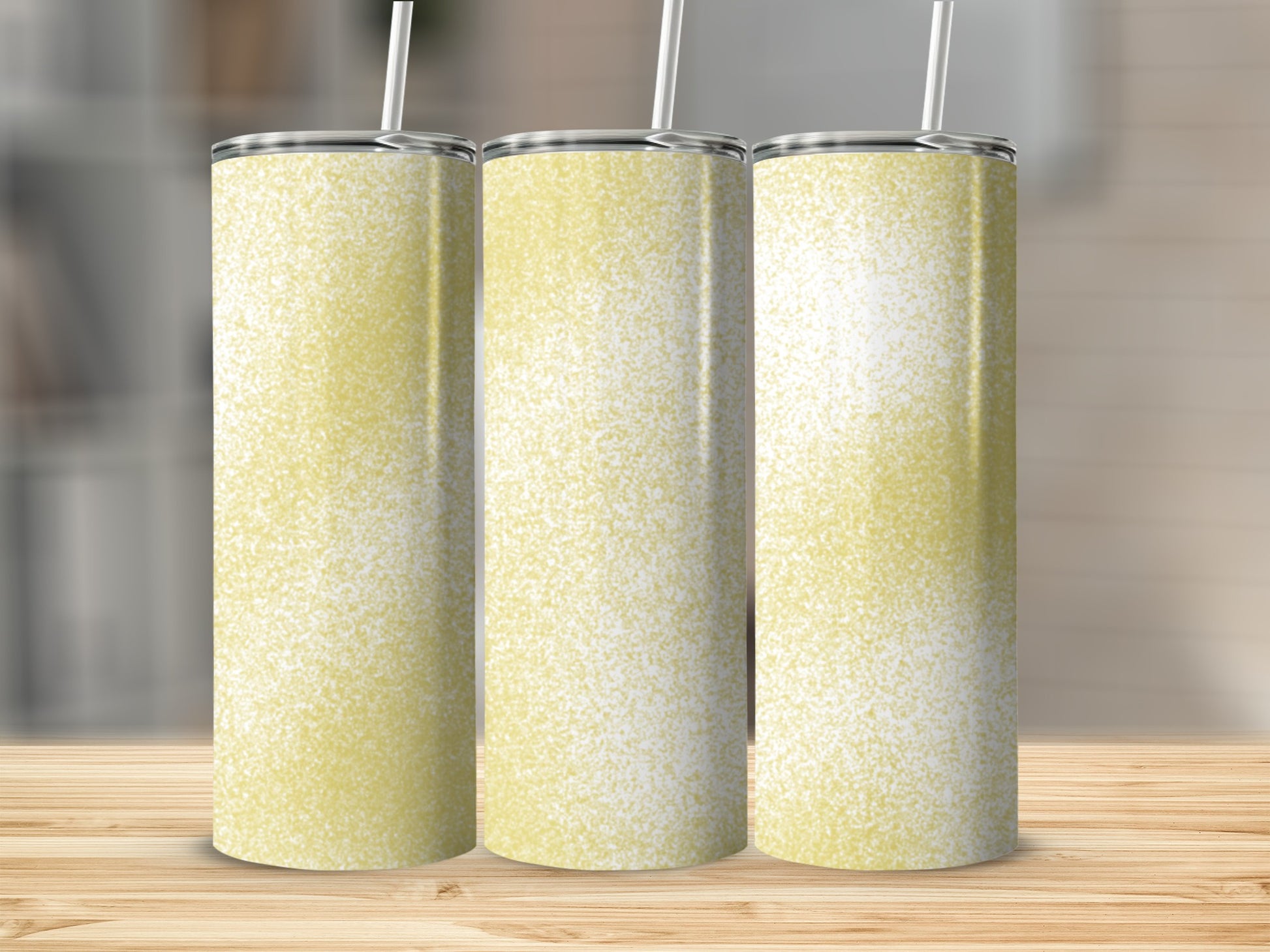 Elegant Pale Yellow and White Gradient Tumbler