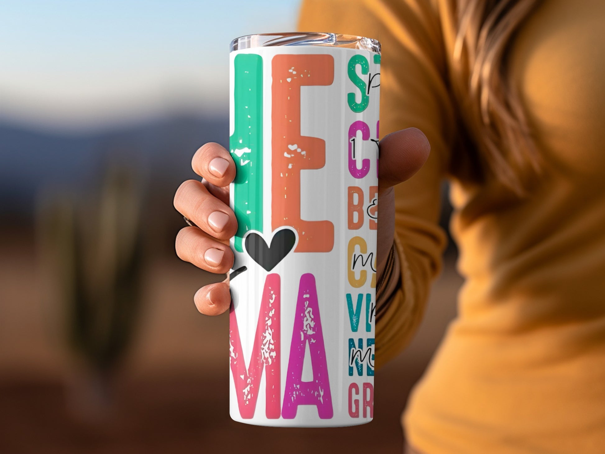 Colorful Best Mom Ever Design Travel Tumbler