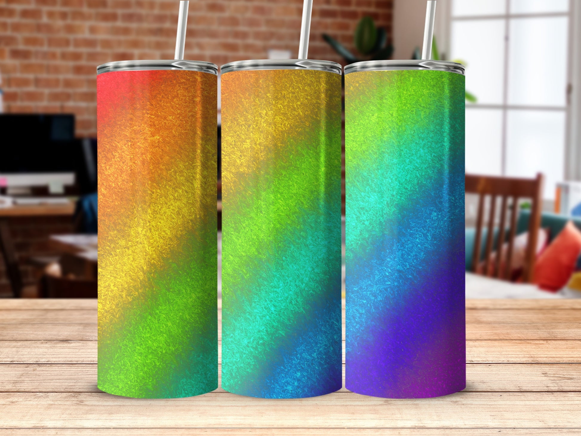 Vibrant Gradient Colors Stainless Steel Tumbler