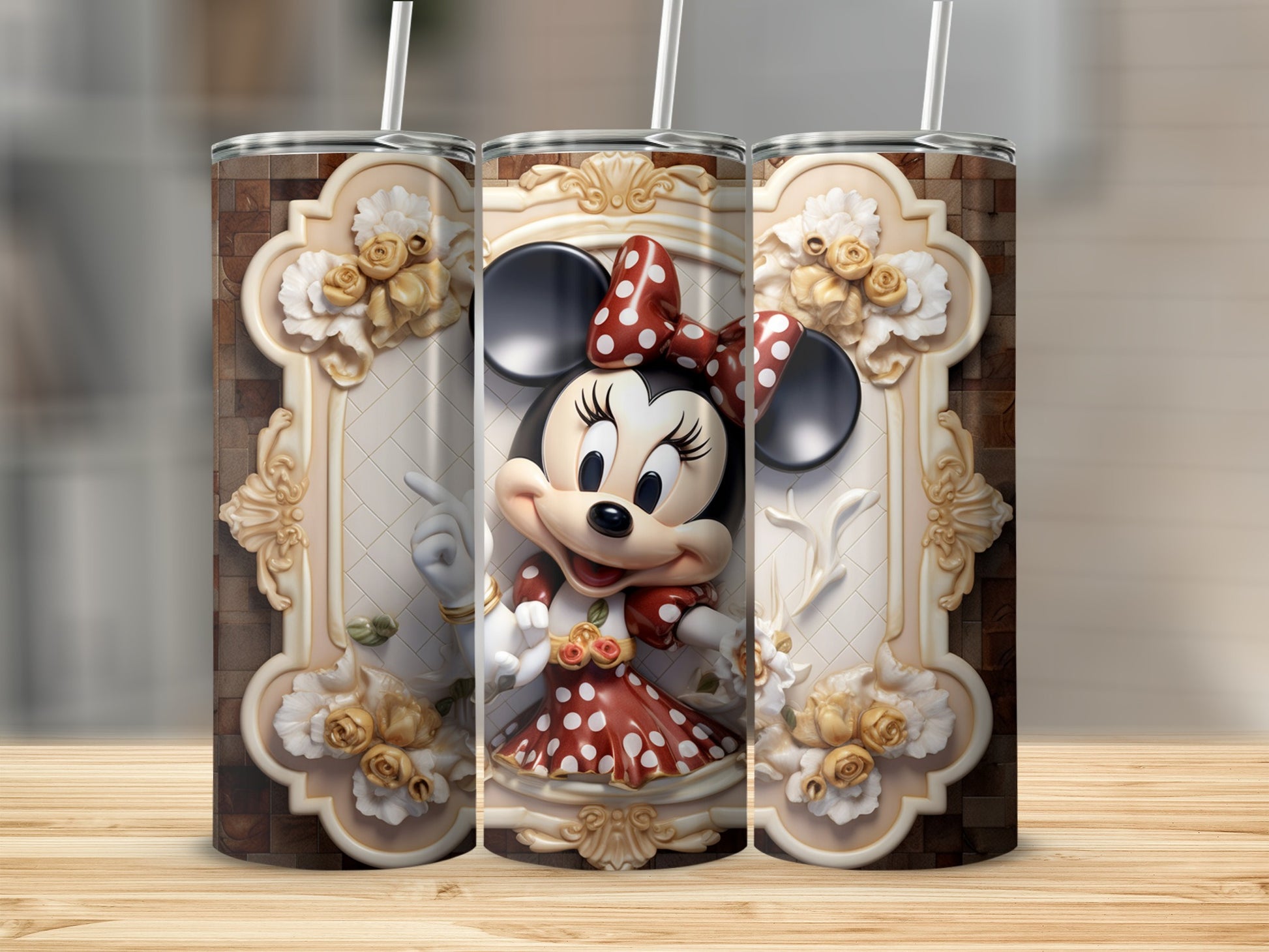 Minnie Mouse Vintage Art Tumbler for Daily Use