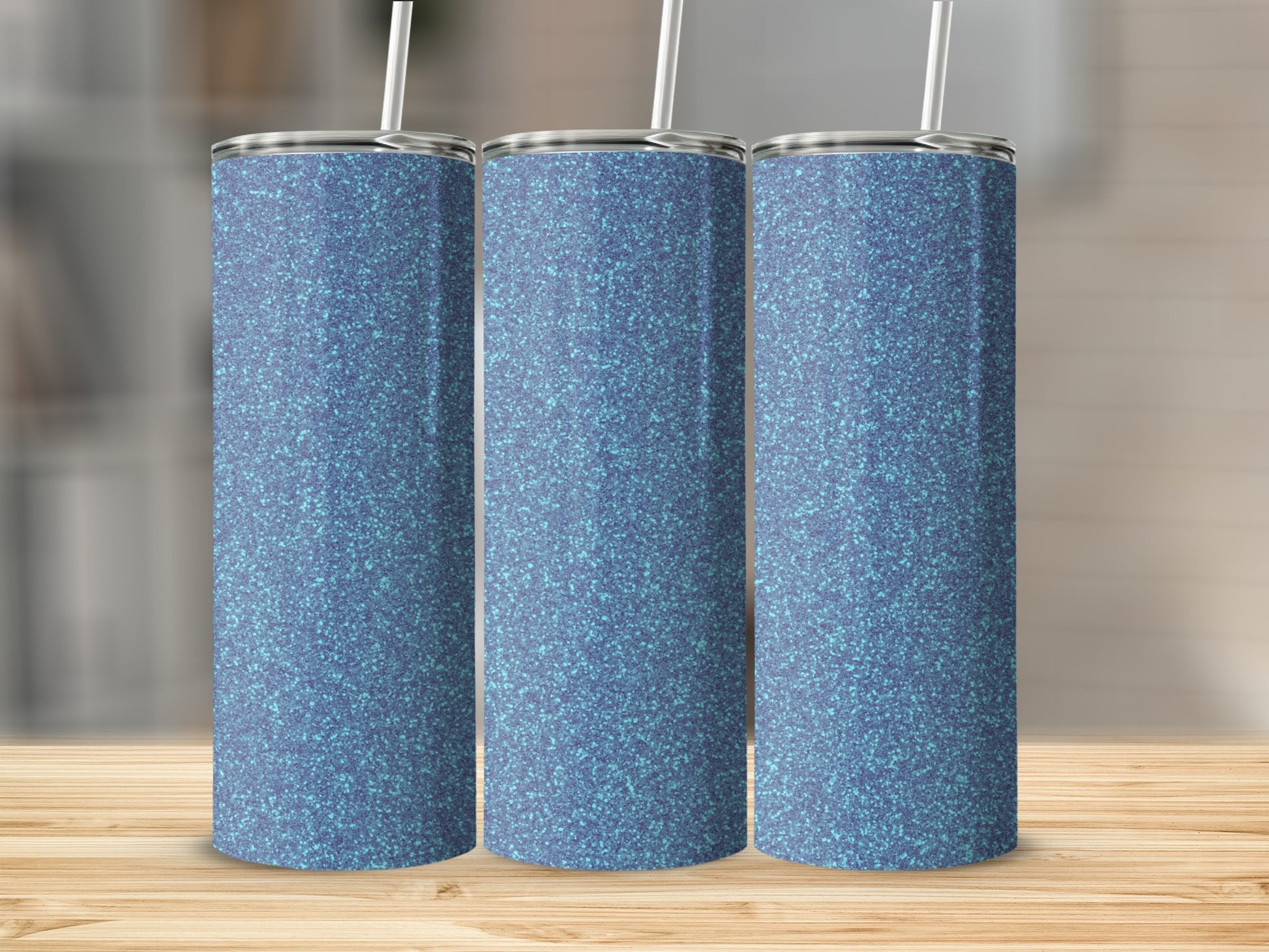Sparkling Blue Glitter Tumbler Perfect for Any Occasion