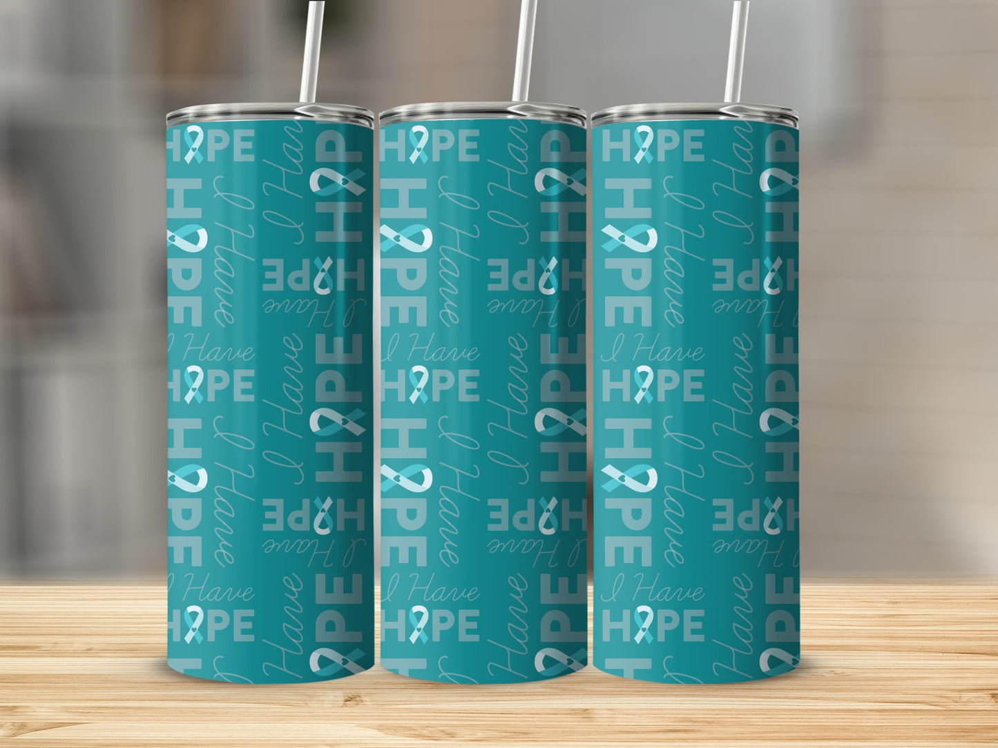 Inspirational 'I Have Hope' Design Drink Tumbler