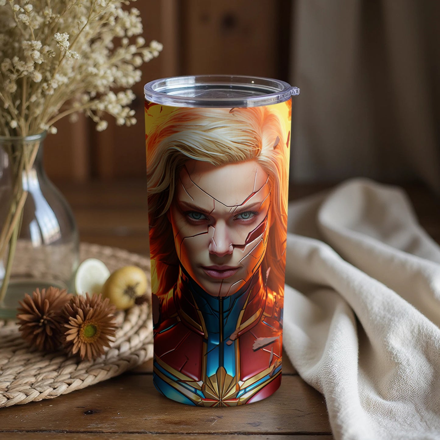 Vibrant Heroic Design Stainless Steel Tumbler product