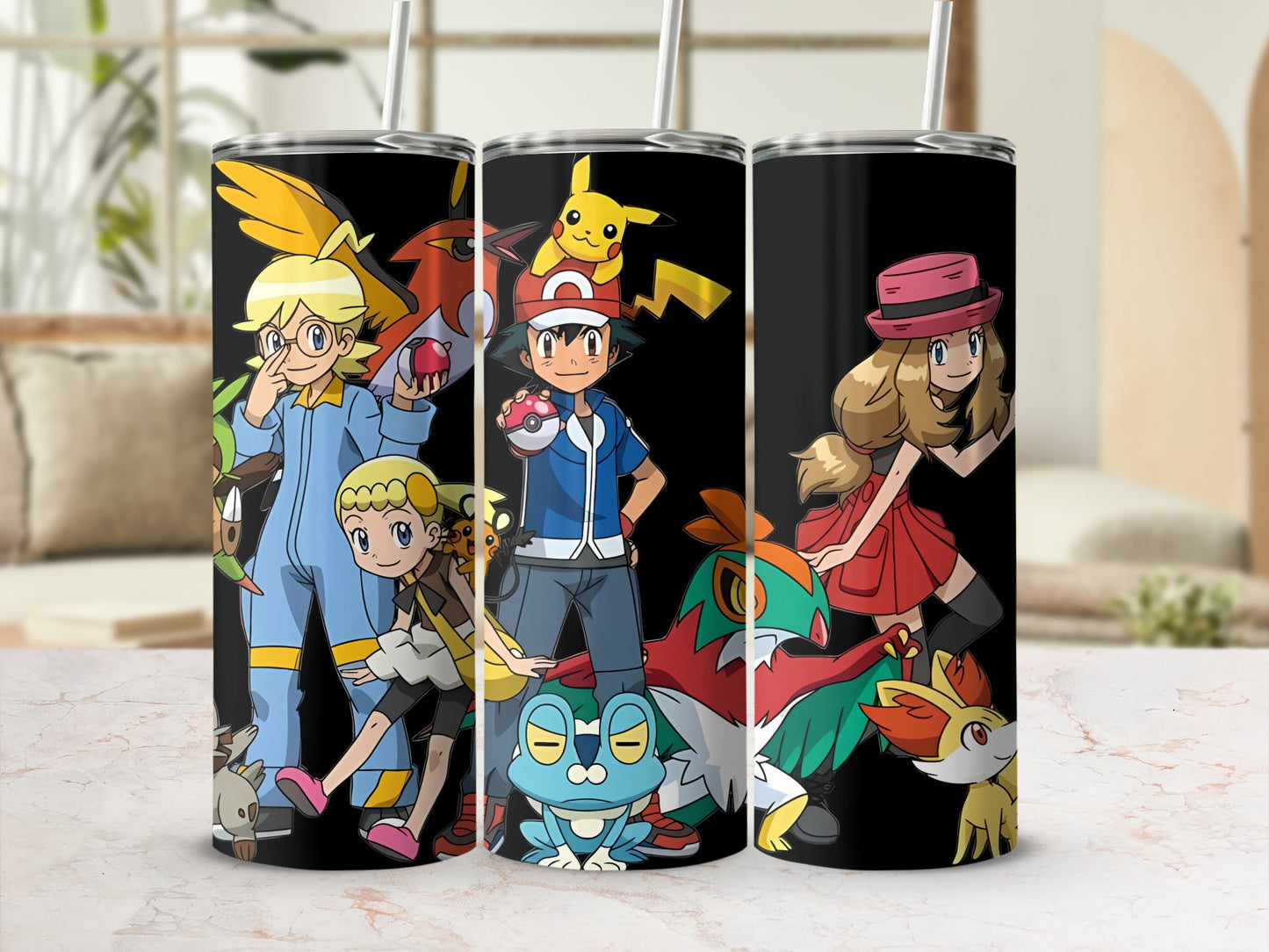 Colorful Cartoon Character Design Travel Tumbler