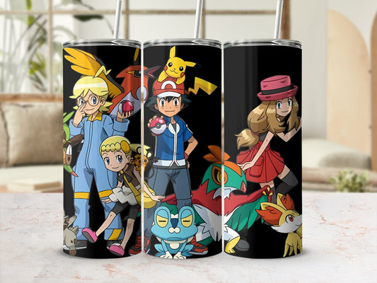Colorful Cartoon Character Design Travel Tumbler