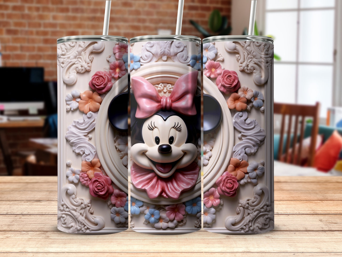 Whimsical Cartoon Character Decorative Tumbler Cup
