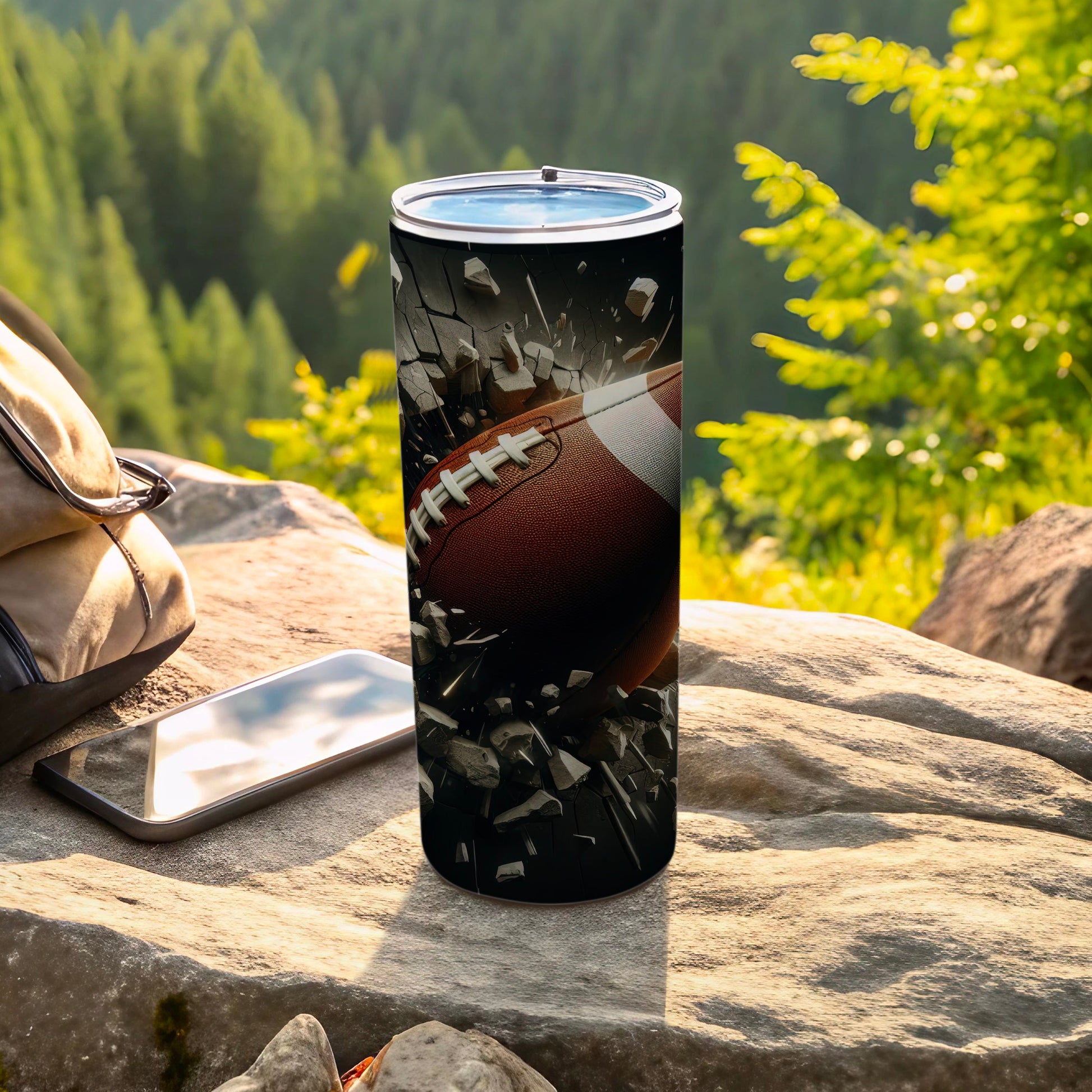 Explosive Football Cracked Tumbler product type