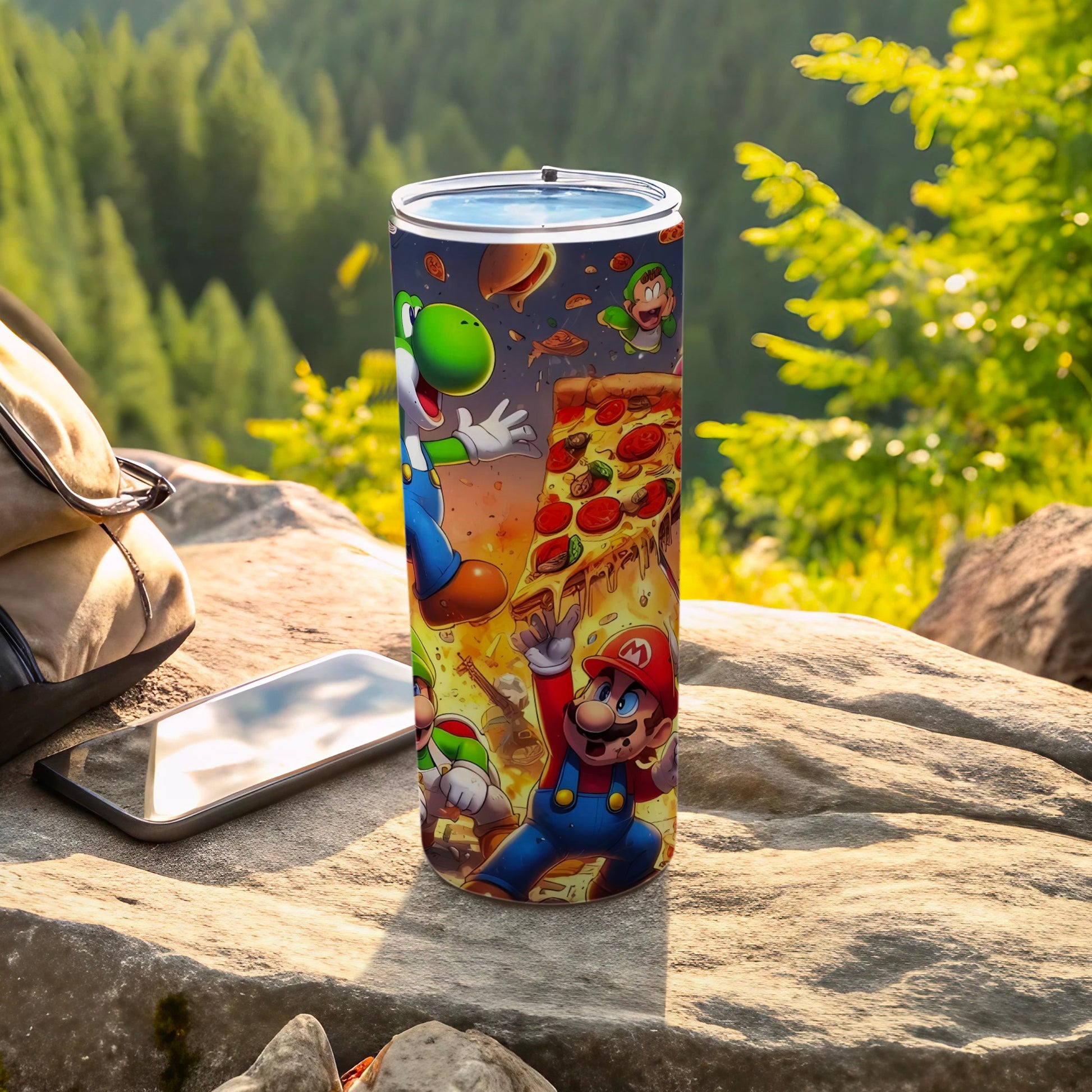 Colorful Mario Yoshi Design Insulated Tumbler