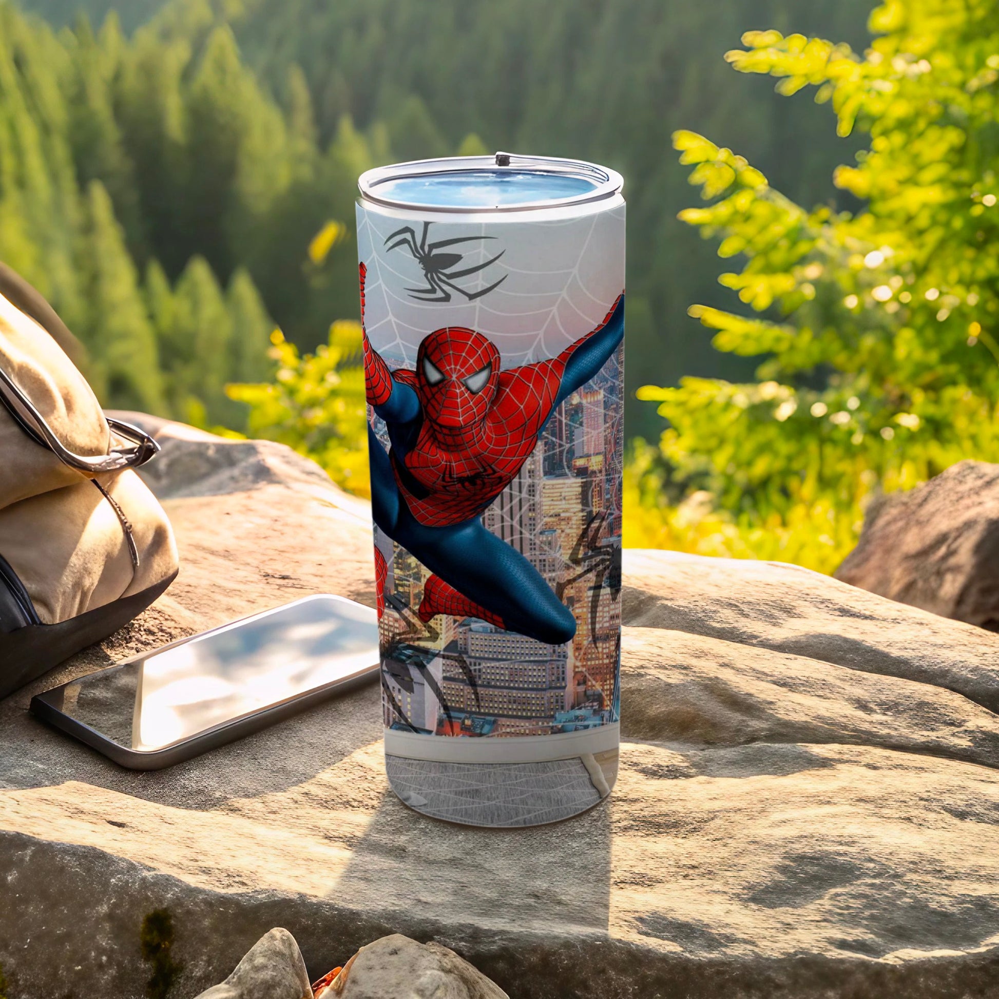 Spider-Man Theme Durable Travel Tumbler Flask for Fans