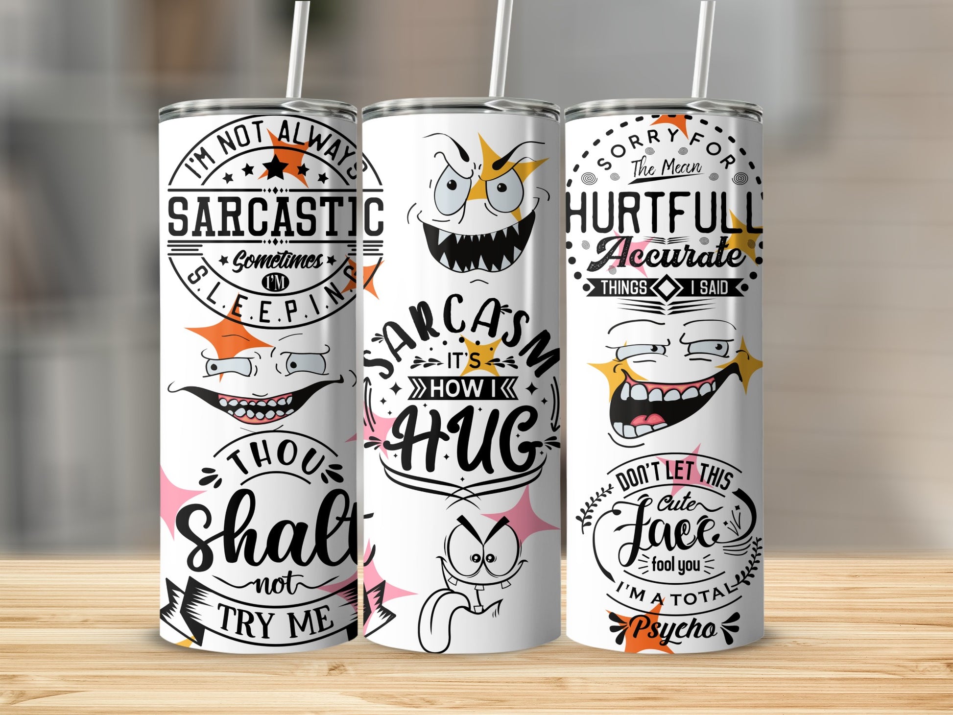 Funny Snarky Cartoon Sarcastic Quote Insulated Cup
