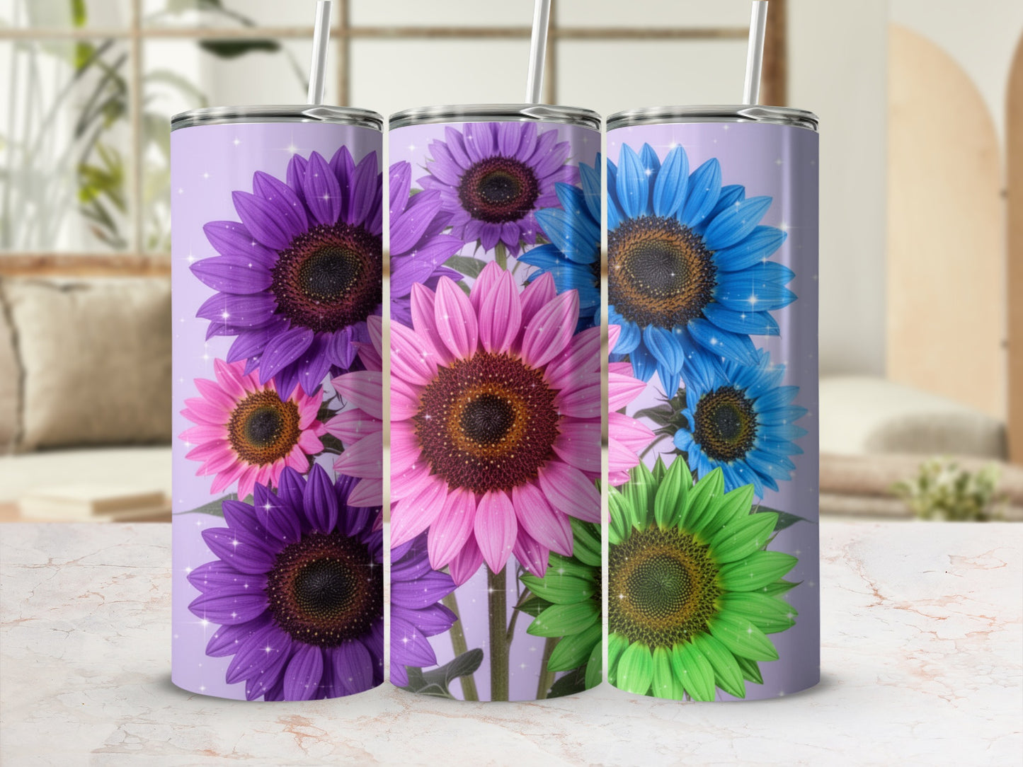 Colorful Sunflower Design Tall Tumblers Product