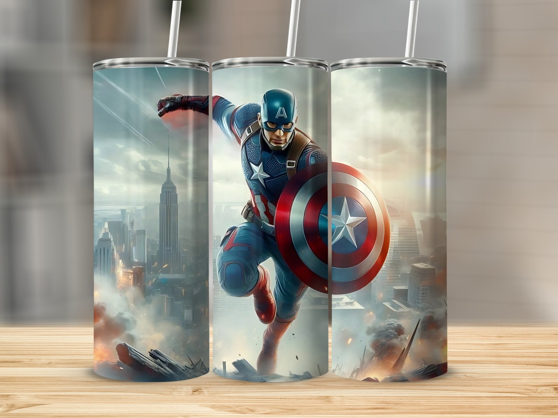 Captain America Action Scene Tumblers Set of Three