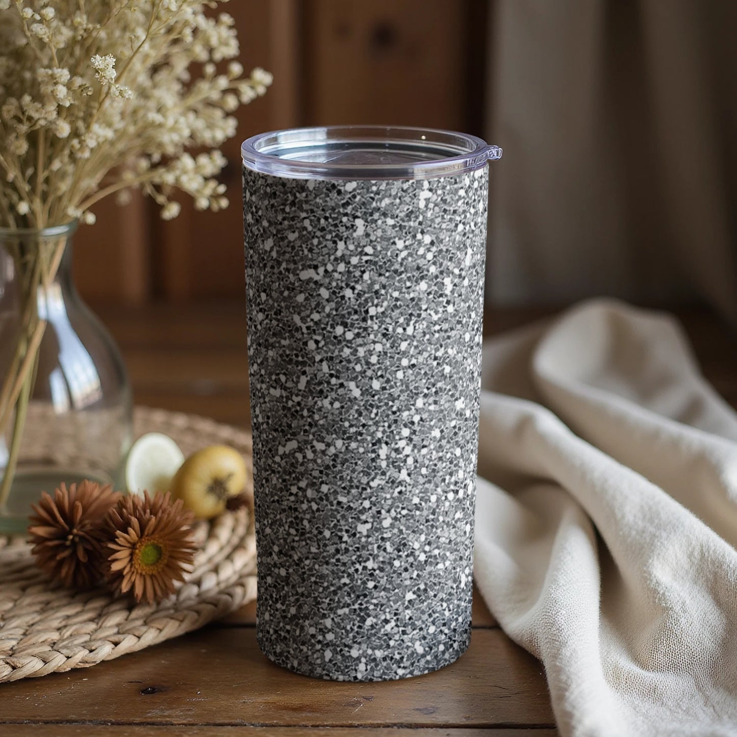 Stylish Textured Grey and White Tumbler for Drinks