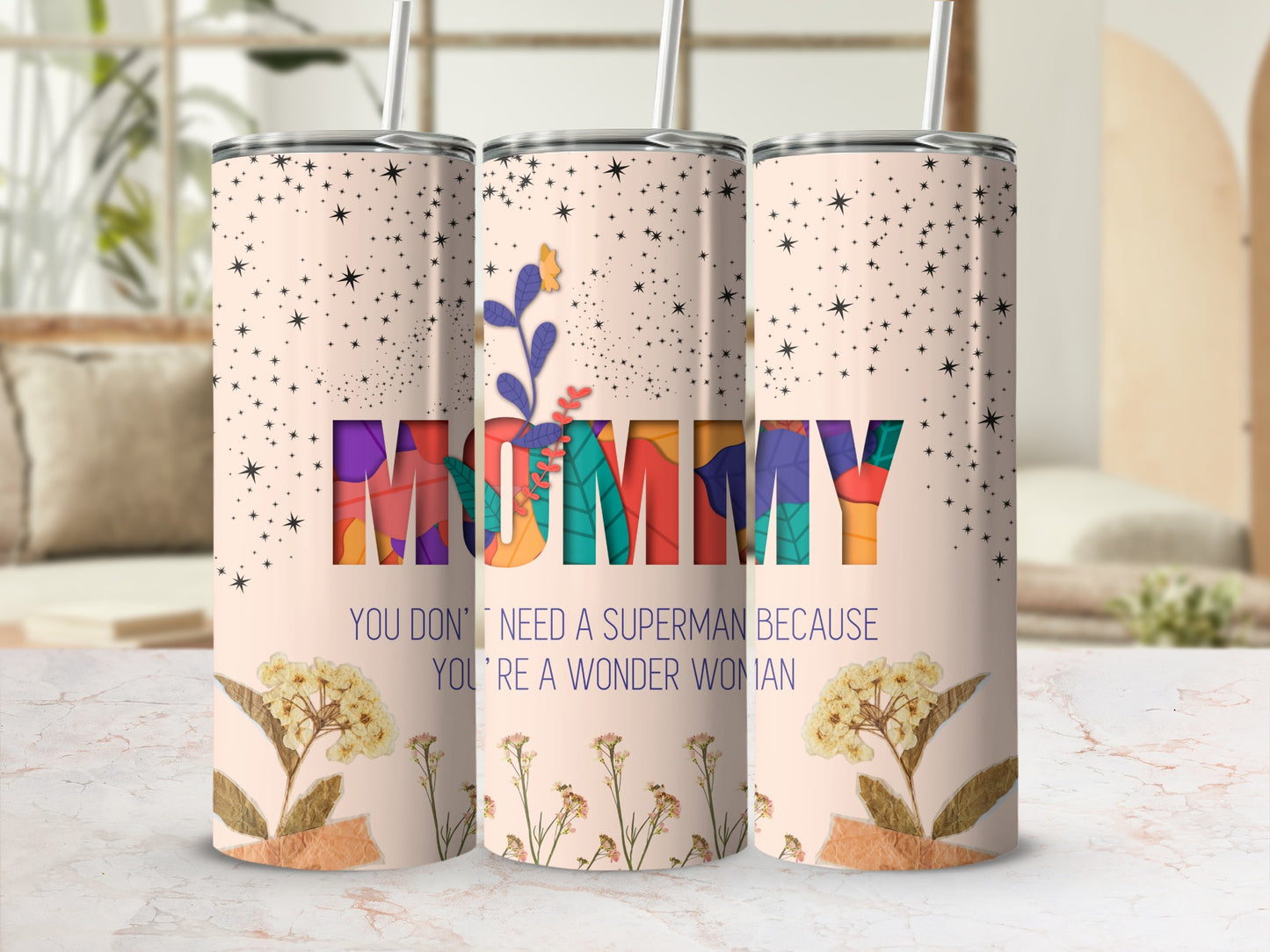 Mummy Quote Colourful Customizable Tumbler Cup