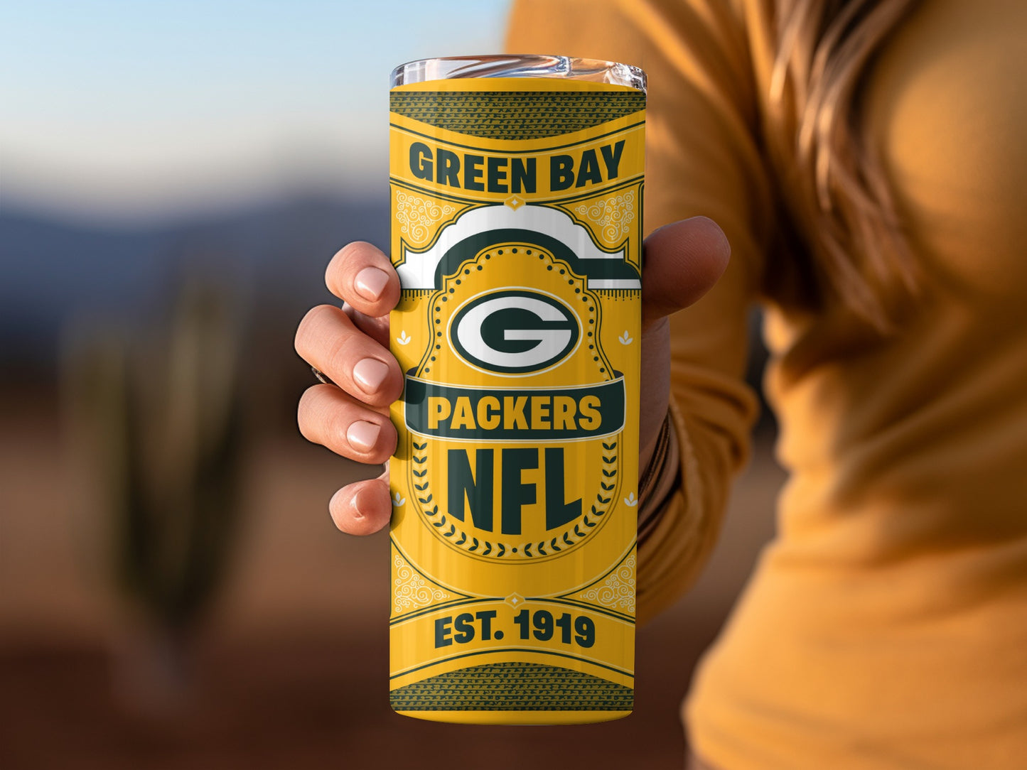 Green Bay Packers NFL Vintage Design Team Logo Tumbler