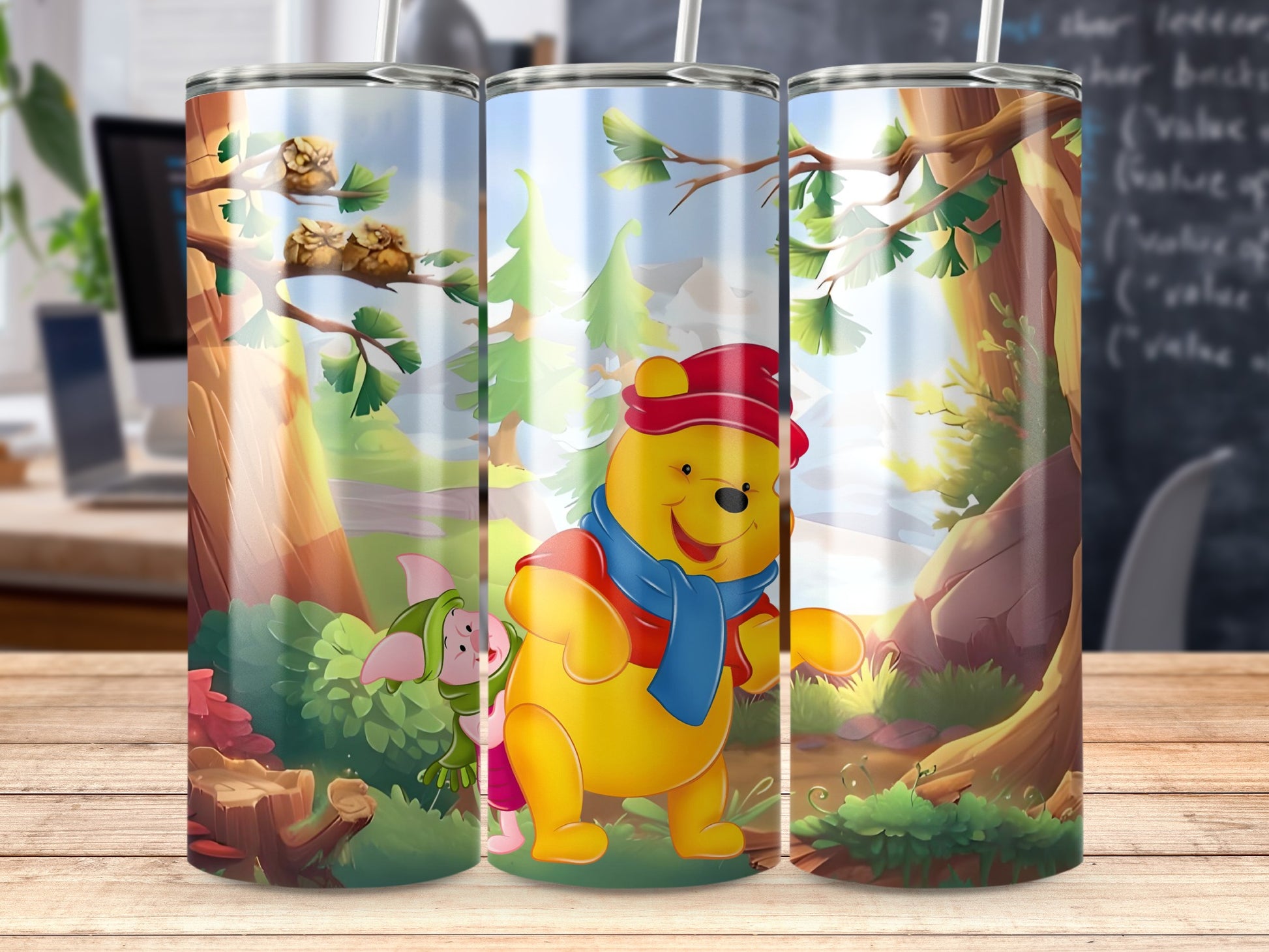 Colorful Winnie the Pooh and Piglet Tumbler Product