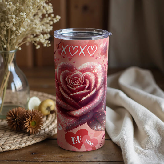 Sparkling Rose XOXO Be Mine Tumbler Valentine's Gift