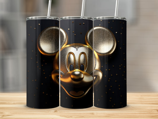 Mickey Mouse Gold Sparkle Design Tumbler Product