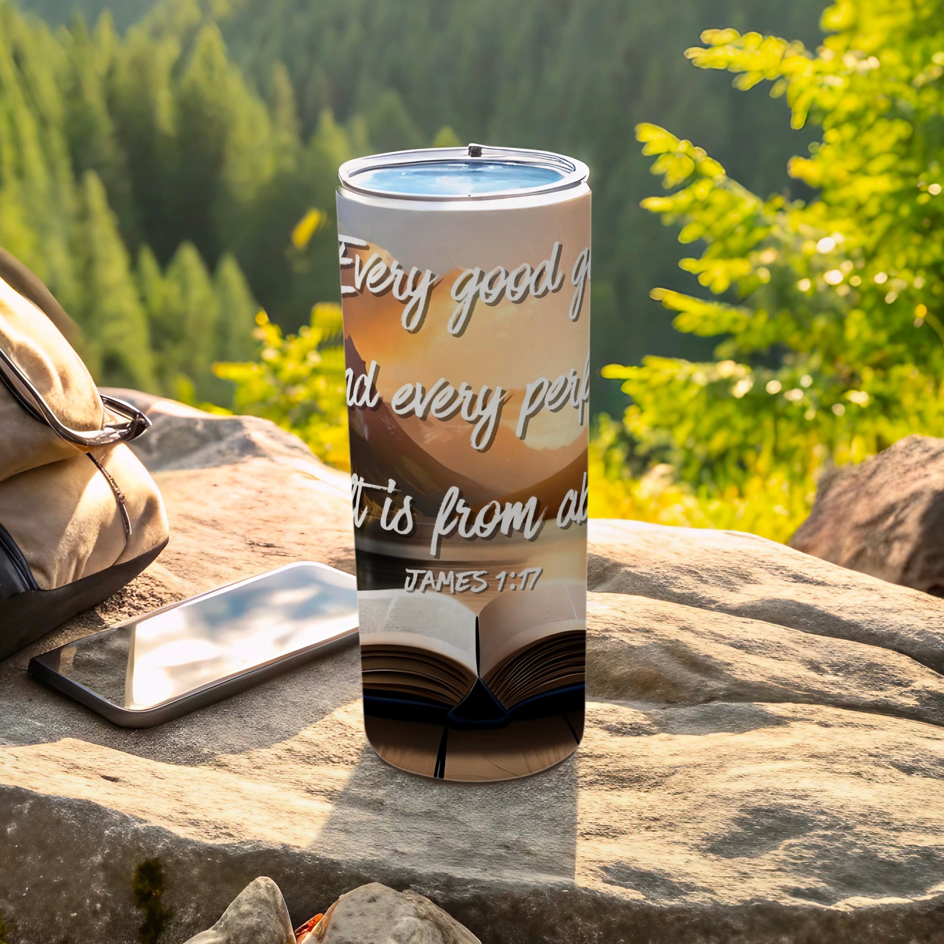 James 1:17 Bible Verse Tumbler Christian Gift Item