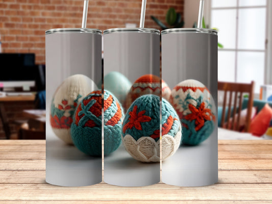 Knitted Easter Eggs Pattern Tumbler Delight product type