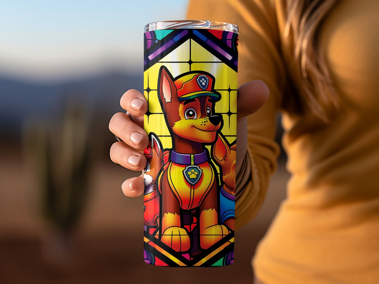 Colorful Cartoon Dog Character Insulated Tumbler