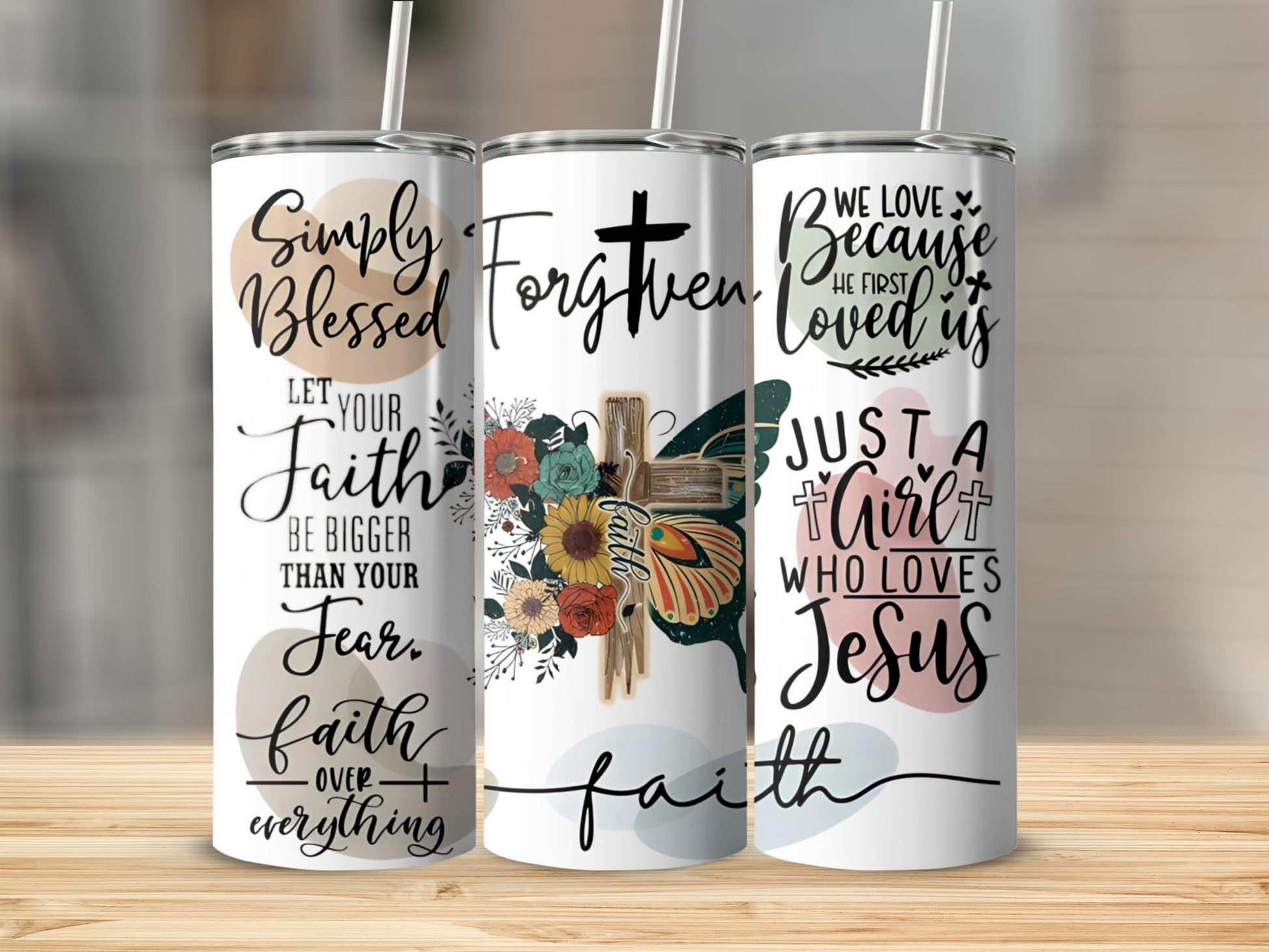 Simply Blessed and Faith Inspired Tumbler Collection