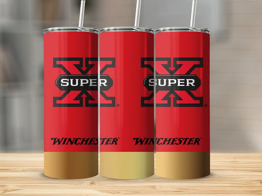 Winchester Super X Ammunition Red And Gold Logo Tumblers