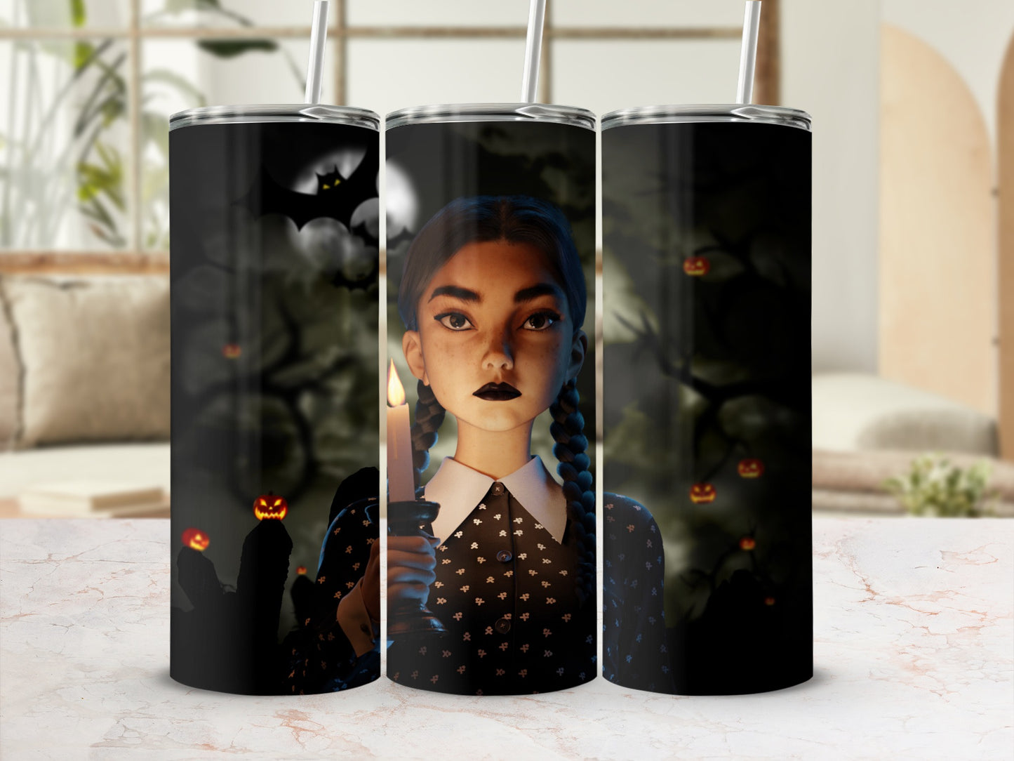 Spooky Halloween Inspired Artwork Tumbler