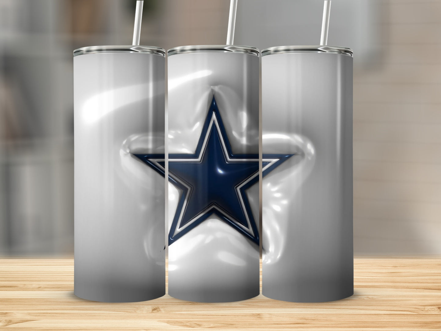 Dallas Cowboys Star Logo on White Background Tumblers