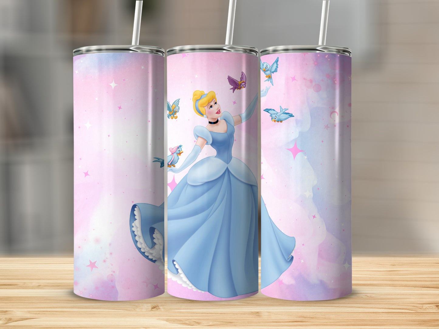 Enchanting Princess Design Stainless Steel Tumbler Cups