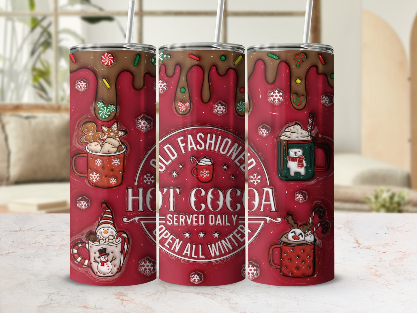 Old Fashioned Hot Cocoa Served Daily Insulated Tumbler
