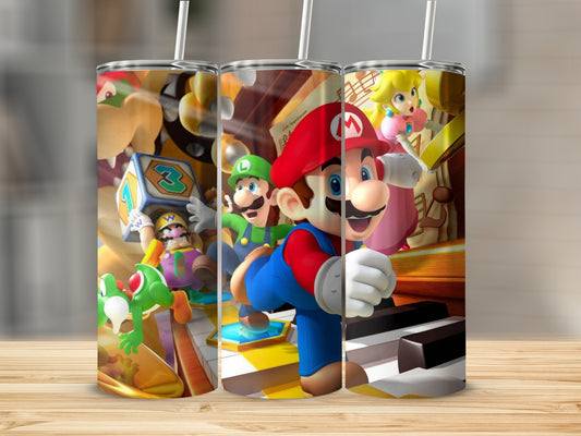 Mario Luigi Peach and Yoshi Tumbler Cup for Gamers