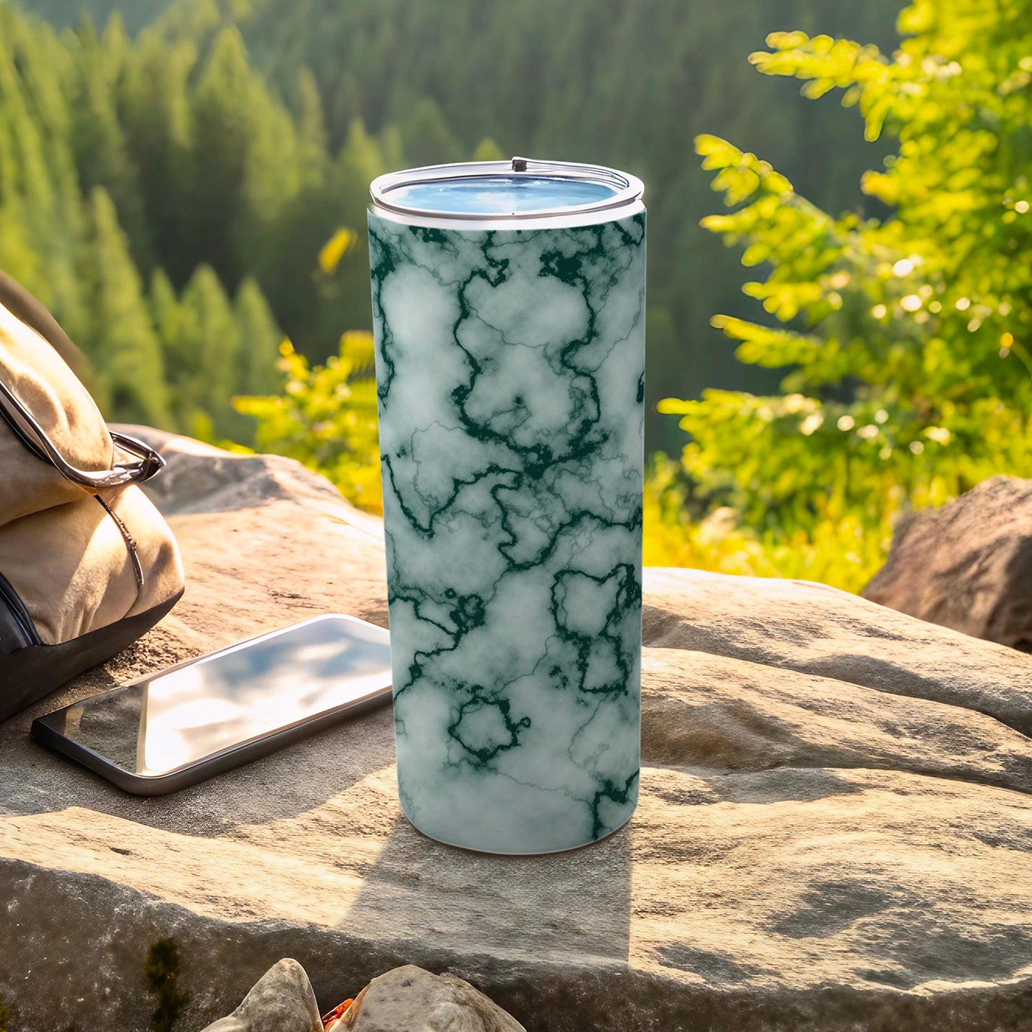 Green Marble Pattern Tumbler Clear Lid product type