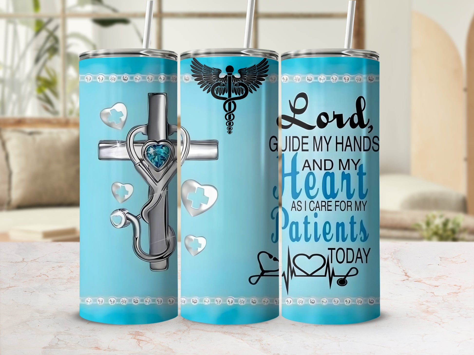 Lord Guide My Hands Care for Patients Today Tumbler