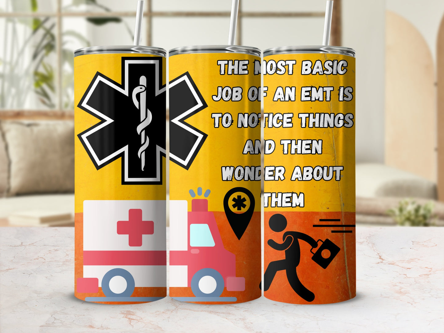 EMT Worker Motivational Quote Tumbler Product