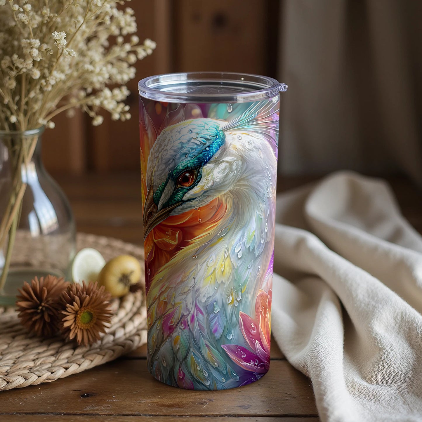 Colorful Exotic Bird Design Vibrant Artistic Tumbler